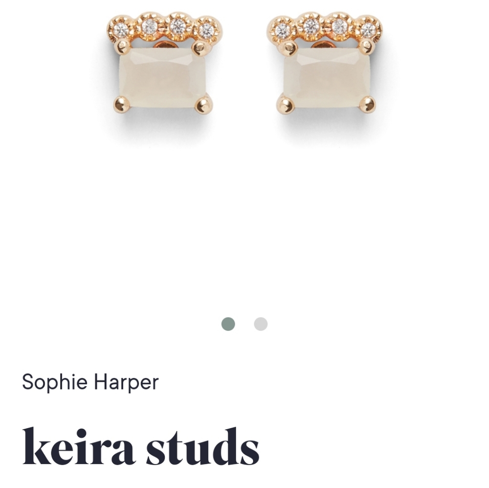 Kiera studs by Sophie Harper pink earrings